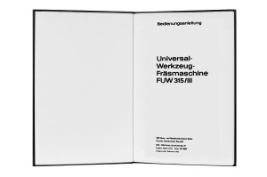 e-book Dokumentacja DTR Frezarka FUW 315/III (DE)