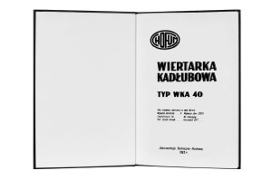 e-book Dokumentacja DTR Wiertarka WKA 40 (PL)