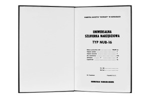 e-book Dokumentacja DTR Szlifierka NUB-16 (PL)