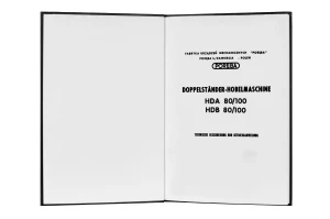 e-book Dokumentacja DTR Strugarka HDA 80/100 HDB 80/100 (DE)