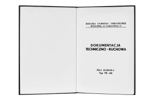 e-book Dokumentacja DTR Piła BFO PR-300 (PL)