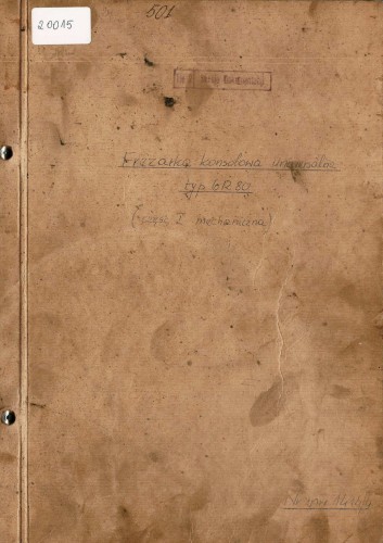 Dokumentacja DTR, instrukcja Frezarka Stanko 6P80 (PL)