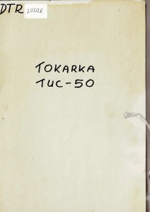 Dokumentacja DTR, instrukcja Tokarka TUC-50 (PL)