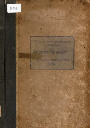 Katalog maszyn CBKO Obrabiarki do metalu 1955 (PL)