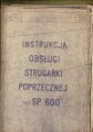 Dokumentacja DTR, instrukcja Strugarka SP-600 (PL)