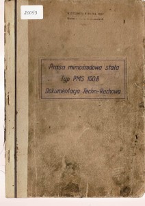 Dokumentacja DTR, instrukcja Prasa PMS-100B (PL)