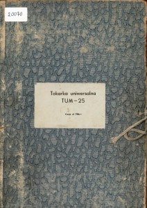 Dokumentacja remontu kapitalnego Tokarka TUM-25 (PL)