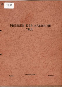 Dokumentacja DTR, instrukcja Prasa KD różne (DE)