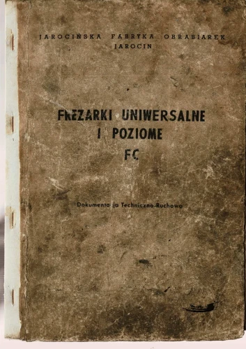 Dokumentacja DTR, instrukcja Frezarka FXC-25/26 (PL)