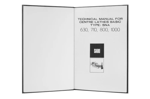 Tokarka SARO SNA 630, 710, 800, 1000 Dokumentacja Techniczno-Ruchowa (EN, FR, DE)