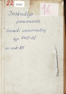 Dokumentacja DTR, instrukcja Frezarka FWD-25/32 (PL)