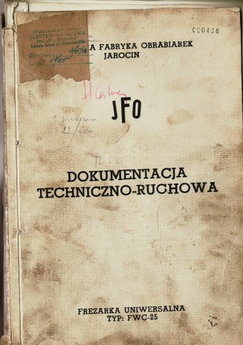 Dokumentacja DTR, instrukcja Frezarka FWC-25 (PL)