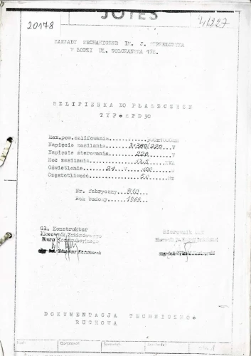 Dokumentacja DTR, instrukcja Szlifierka SPD-30 (PL)