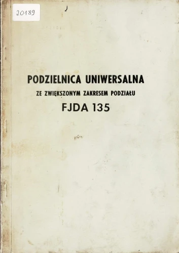 Dokumentacja DTR, instrukcja Podzielnica FJDA 135 (PL)