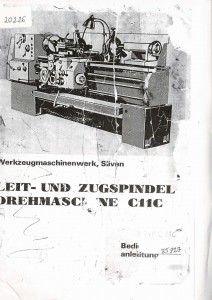 Dokumentacja DTR, instrukcja Tokarka Sliven C11C (DE)