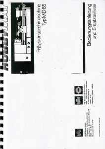 Dokumentacja DTR, instrukcja Tokarka Hobbymat MD65 (DE)