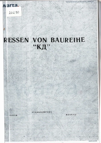 Dokumentacja DTR, instrukcja Prasa KD różne (DE)