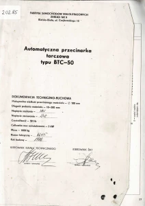 Dokumentacja DTR, instrukcja Piła BTC-50 (PL)