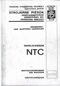 Dokumentacja DTR instrukcja Nożyce gilotynowe NTE-B (DE)