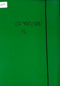 Dokumentacja DTR, instrukcja Tokarka CU 400/500 (PL)