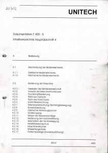 Dokumentacja DTR, instrukcja Frezarka Heckert F 400S (DE)