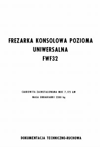 e-book Dokumentacja DTR Frezarka FWF-32 (PL)