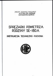 Dokumentacja DTR sprężarka SE-160 A