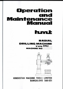 Dokumentacja DTR wiertarka promieniowa RM 62