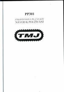 Dokumentacja DTR Piła TMJ PP301