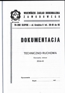 Dokumentacja DTR Gwinciarka ZGW-10