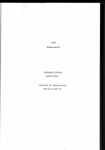 Dokumentacja DTR Frezarka 6C12