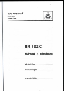 Dokumentacja DTR Szlifierka BN102C