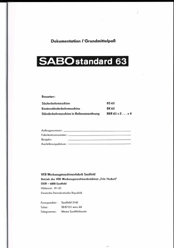 Dokumentacja DTR Wiertarka BK-63