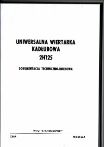 Dokumentacja DTR Wiertarka 2H125