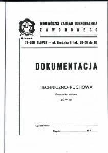 Dokumentacja DTR Gwinciarka ZGW-10