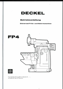 Dokumentacja DTR Frezarka DECKEL FP4