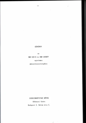 Dokumentacja DTR Tokarka EMU 200