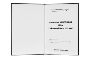e-book Dokumentacja DTR Podzielnica 4FEa (PL)