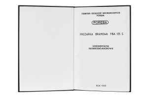 e-book Dokumentacja DTR Frezarka bramowa FBA-125S (PL)
