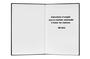 e-book Dokumentacja DTR Frezarka MAHO MH600 (FR)